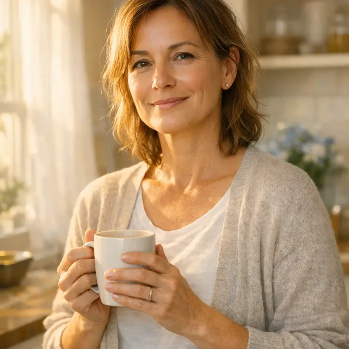 Person feeling clear-headed in the morning