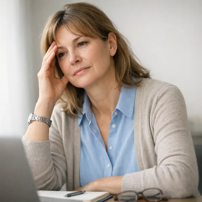 Person experiencing brain fog