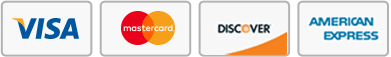 Visa, Mastercard, Discover, Amex